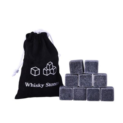 Pierres à Whisky en Granite Noir - Rafraîchissez votre boisson avec style